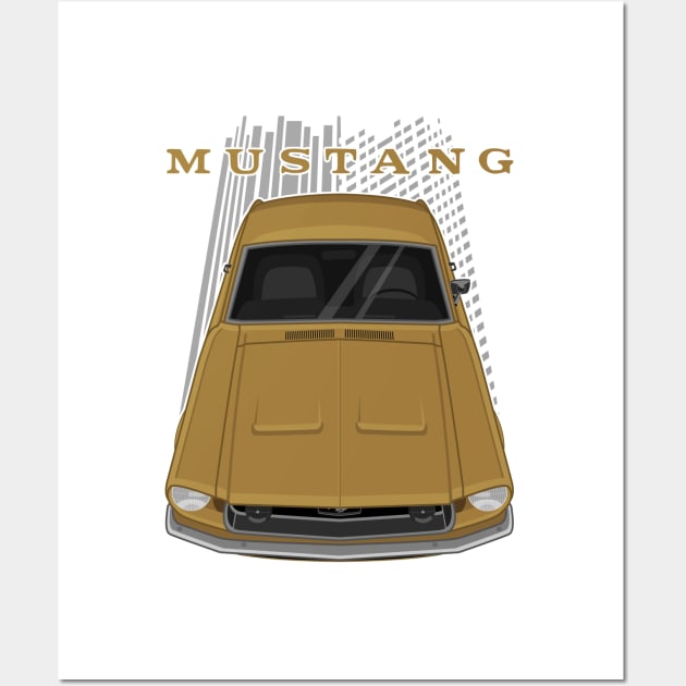 Ford Mustang Fastback 1968 - Gold Wall Art by V8social